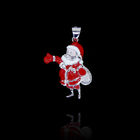 Childrens Silver Red Enamel Pendant Christmas Santa Claus Shape For Gift