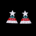 Pure 925 Silver Earrings Baby Jewelry Plated RH Christmas Hat Design