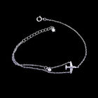 Pure 925 Silver Cubic Zirconia Bracelet Aircraft Plain Design For The Younger