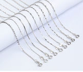 Fashion 925 Sterling Silver Chain Necklace Without Pendant No Stone