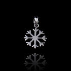 Vintage Jewelry Plain Silver Pendant Winter Snowflake Shape For Christmas