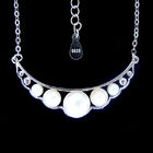 Gorgeous Silver Pearl Necklace / Freshwater Pearl Pendant Necklace For Aristocratic Women