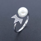 Sample Silver Pearl Ring 925 Sterling / Imperial Crown Natural Pearl Ring Jewelry