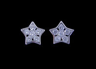 925 Silver Jewellery Silver Cubic Zirconia Earrings With Little Star Shape