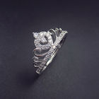 Crown Ring Loyal Castle Princess Silver Rings For Women In Engagement