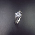 Double Shining Stone Ring For Wedding / 925 Silver Infinity Ring