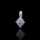 Rhombic Geometry Poke Shape 925 Silver Jewelry With AAA Cubic Zirconia