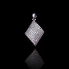 Luxury Micro - Setting Zircon Stone Pendant Shining Silver Wedding Jewellery