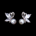 Birds Shape Silver 925 Zircon Earrings Stub For Young Lady Cute Design