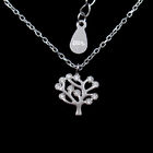 Pure Silver New Jewellery Design Special Tree Shape Birthday Present Necklace