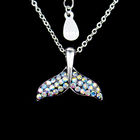 Elegant Design Little Mermaid Jewelry / 925 Silver Cubic Zircon Necklace