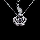 925 Silver Cubic Zircon Wedding Jewellery Necklace European Style Crown Shape