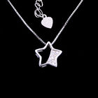 Customized New Jewellery Design Four Leaf Clover Shape Silver Necklace