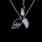 Anniversary / Wedding Jewelry Silver Necklace White Gold Bowknot Shape