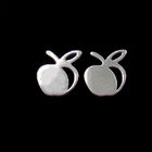 No Stone Plain Silver Earrings 3 In 1 Set Strawberry Apple Pineapple Fruit Jewelry