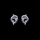 Bunny Style Children Silver Jewellery / Fashionable Freshwater Pearl Earrings