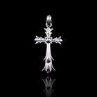 Christian Plain Silver Cross Pendant / 925 Silver Pendant Jewelry For Worship