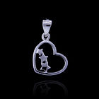 Wedding Sterling Silver Heart Pendant / Solid Silver Pendant Without Stone
