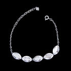 Clover Shape Plain Silver Bracelet 925 Sterling Silver Jewelry Bracelets Charms