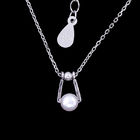 Lucky Silver Pearl Necklace Pure 925 With Horseshoe U Shape Items