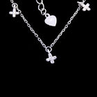 Minimalist Style Heart Shaped Necklace / 925 Silver Jewellery Pearl Chain Necklace