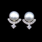 Star Shape Real Natural Freshwater Pearl Silver 925 Earrings Korean Style