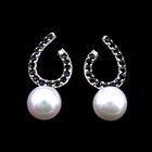 Luxury Crystal Style 925 Silver Freshwater Pearl Jewellery For European In Wedding