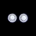 Little Heart Shaped Earrings / Full Sterling Silver Freshwater Pearl Jewelry