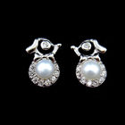 Birds Shaped 925 Silver CZ Stone Earrings Stub For Girls Size11 X 8 MM