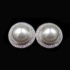 Fashion 925 Silverl Earrings White Zircon With Fresh Water Pearl Heart Shaped