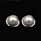 Fashion 925 Silverl Earrings White Zircon With Fresh Water Pearl Heart Shaped