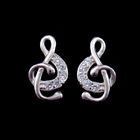 Double Heart Shaped Silver Cubic Zirconia Earrings 925 Silver Jewellery