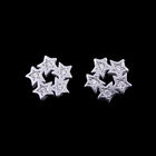 Simple Color Stone Flower Shape Earrings 925 Silver Jewelry 5 X 5 Mm