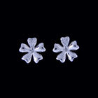 Pure 925 Sterling Silver Earrings Double Cross Special Shining Elegant