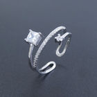 Personalized Silver Cubic Zirconia Rings Pure Silver Jewelers For Girls