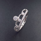 Luxury Silver Cubic Zirconia Rings For European Wedding Bridal Jewellery