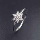 Double Shining Stone Ring For Wedding / 925 Silver Infinity Ring