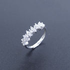 Luxury Real Silver Cubic Zirconia Rings With CZ Big Size / Wedding Engagement Rings
