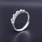 Silver Jewellery Main Heart Shaped Engagement Ring For Anniversary Gift