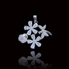 Simple Music Symbol Cubic Zirconia Pendant  / Pure 925 Sterling Silver Jewelry