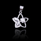 Luxury 925 Sterling Silver Cross Pendant Zircon Stone Italy Style For Christians