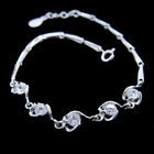 Two Chains Style 925 Silver Cubic Zirconia Bracelet Jewelry With Three Butterflies Items