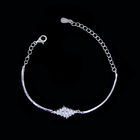 Ball Shape 925 Silver Cubic Zirconia Bracelet Magnet Design For Body Without Harm