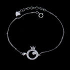Pure 925 Silver Platinum Jewelry , Personalized Cubic Tennis Bracelet Chain