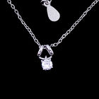 Snowflake Style Christmas Gift S925 Silver Chain Necklace Sweet Winter Design