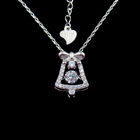 925 Silver Cubic Zirconia Necklace Round Tree Pendant For Unisex Gender