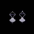 Pure 925 Silver Earrings Baby Jewelry Plated RH Christmas Hat Design