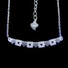 Square Shape Sterling Silver Single Pearl Necklace Blank Simple Platinum Jewellery