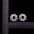 Flower 925 Sterling Silver Hoop Earrings , 925 Silver Gold Plated Earrings