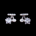 Customized Size 925 Silver Earrings With AAA Grade Cubic Zirconia